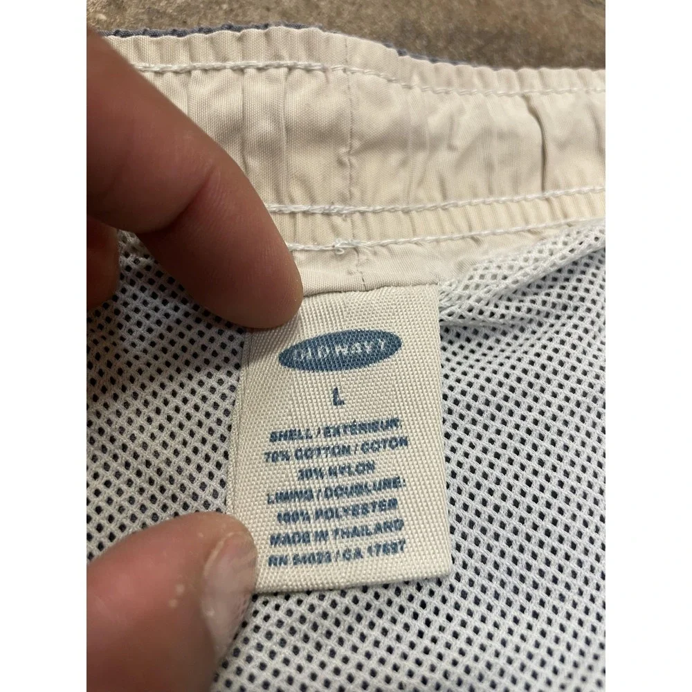Old Navy Swim Trunks Mens Large Gray Cargo Pocket Mesh Liner Elastic Waist Beach